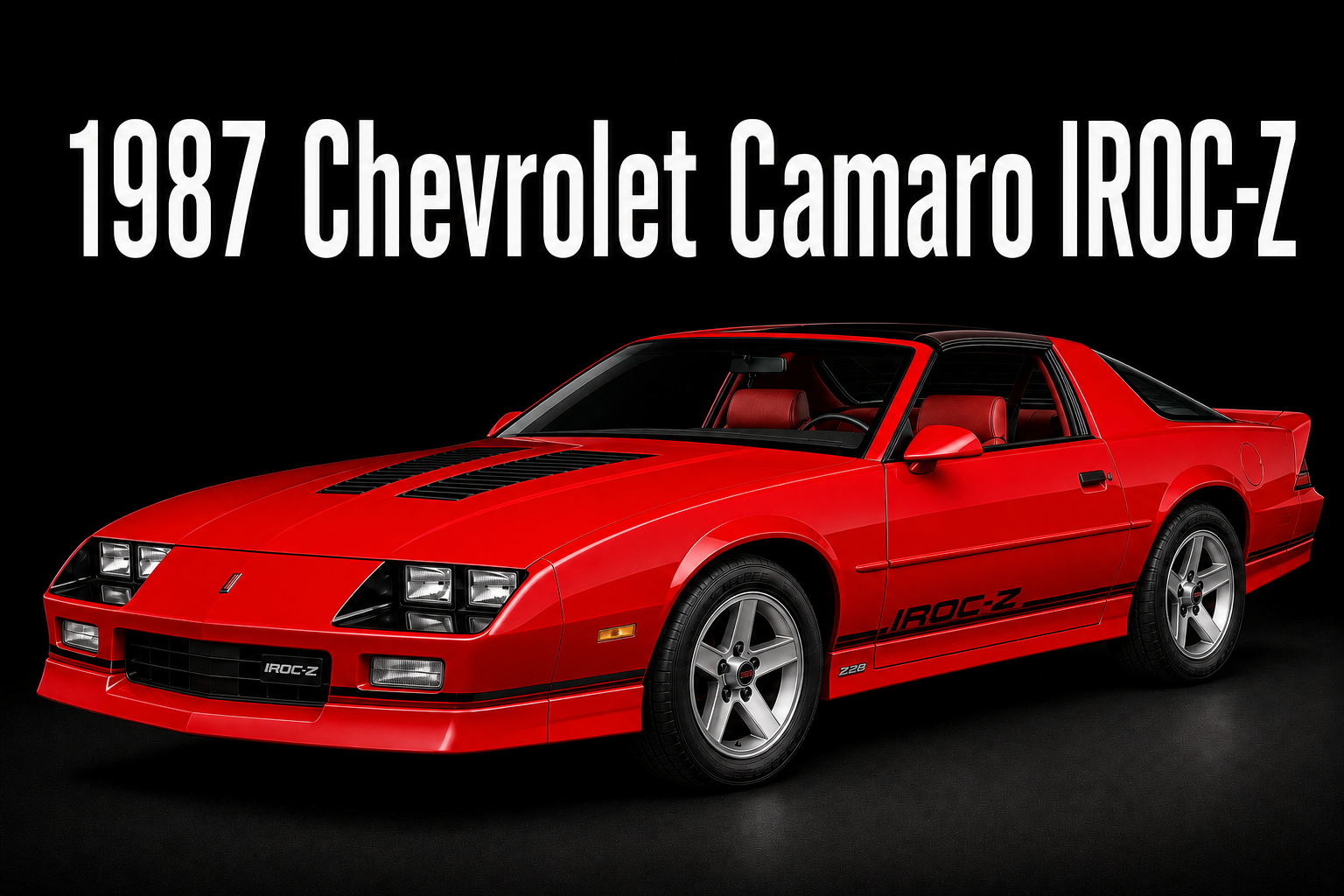 1987 Chevrolet Camaro IROC-Z Red Sports Car Artwork