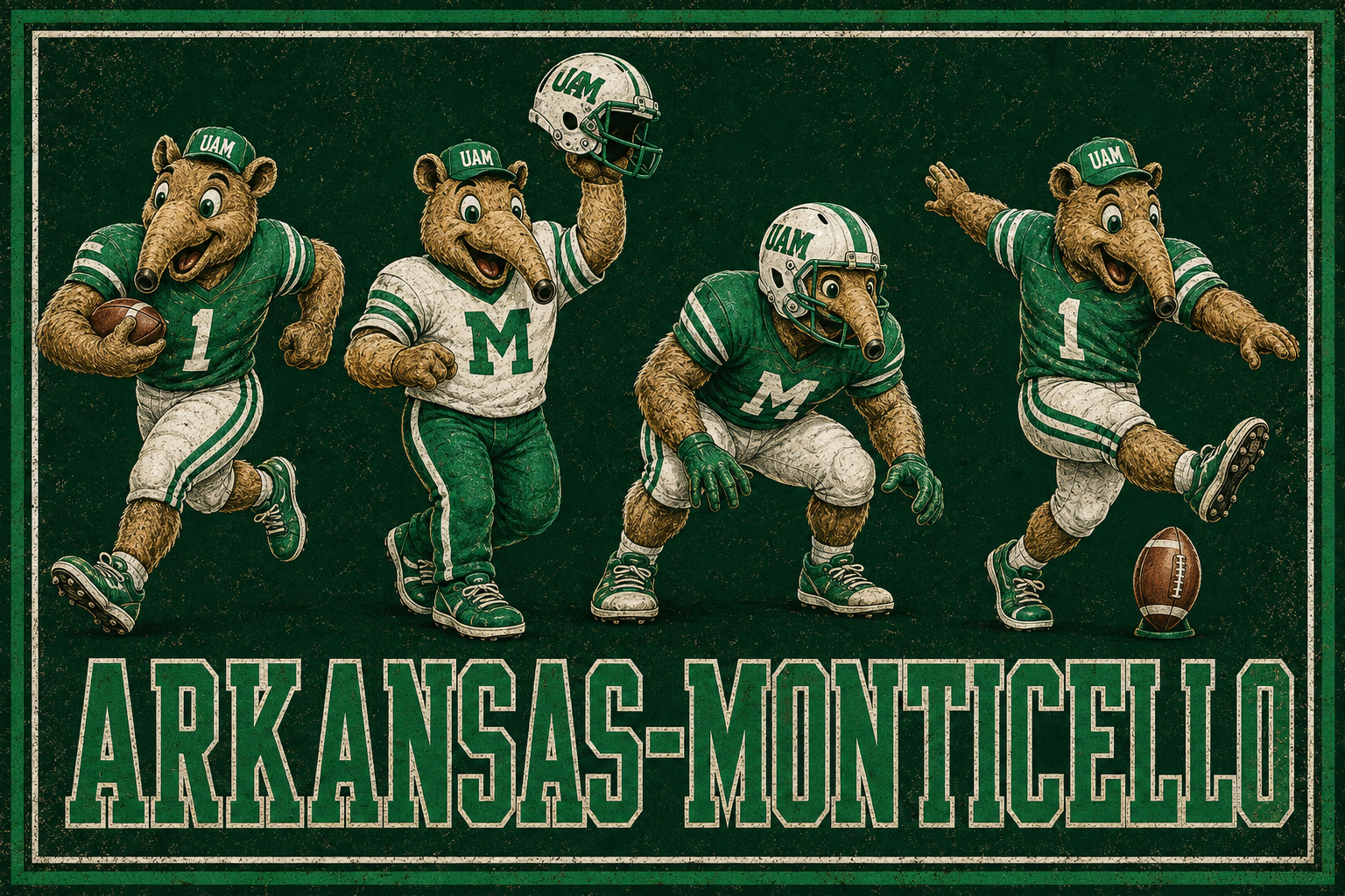 Arkansas-Monticello Boll Weevil Football Wall Art