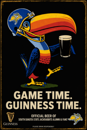 Game Time Guinness Time Jackrabbits Beer Wall Art