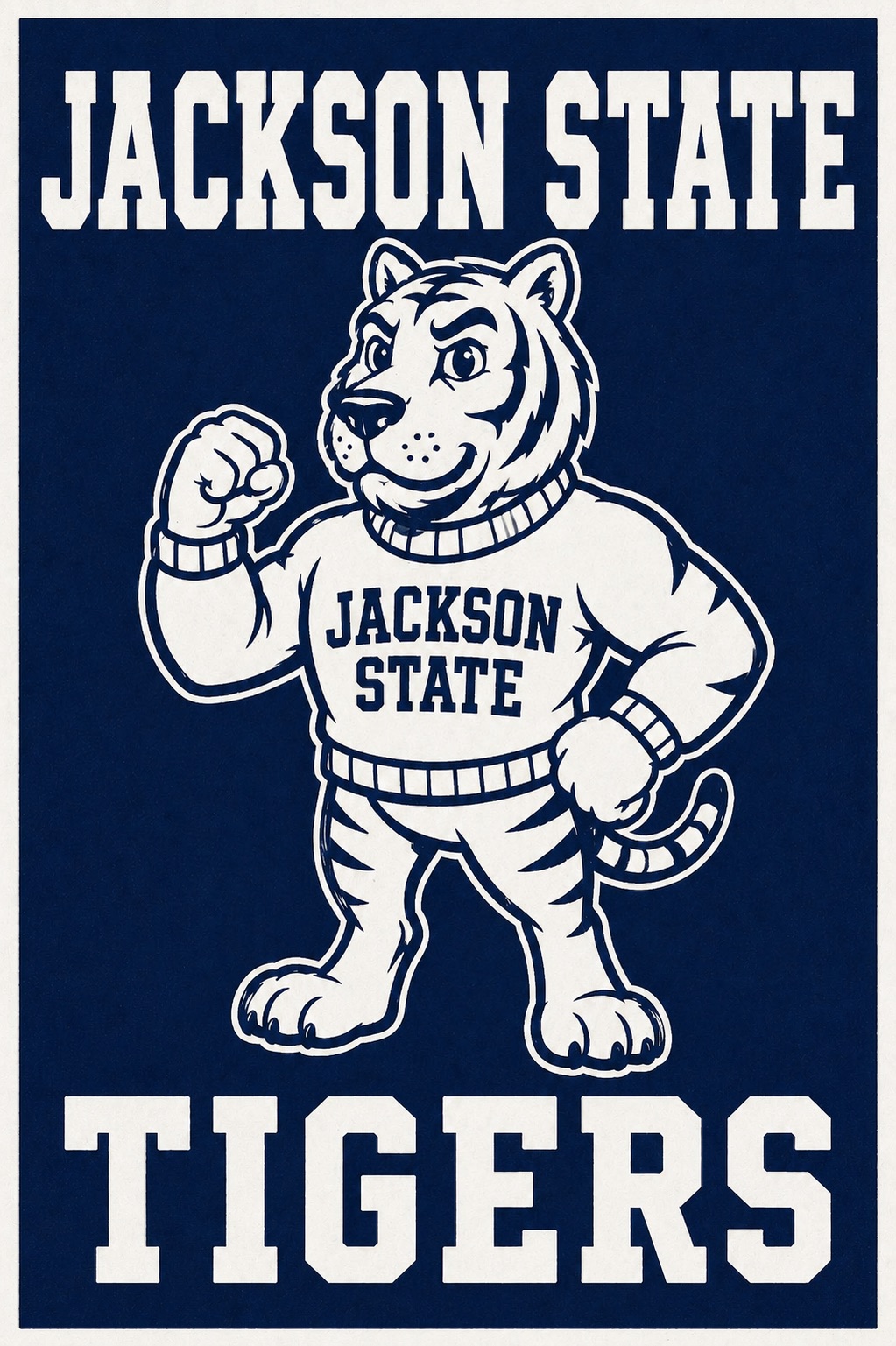 Jackson State Tigers Tiger Mascot Wall Art
