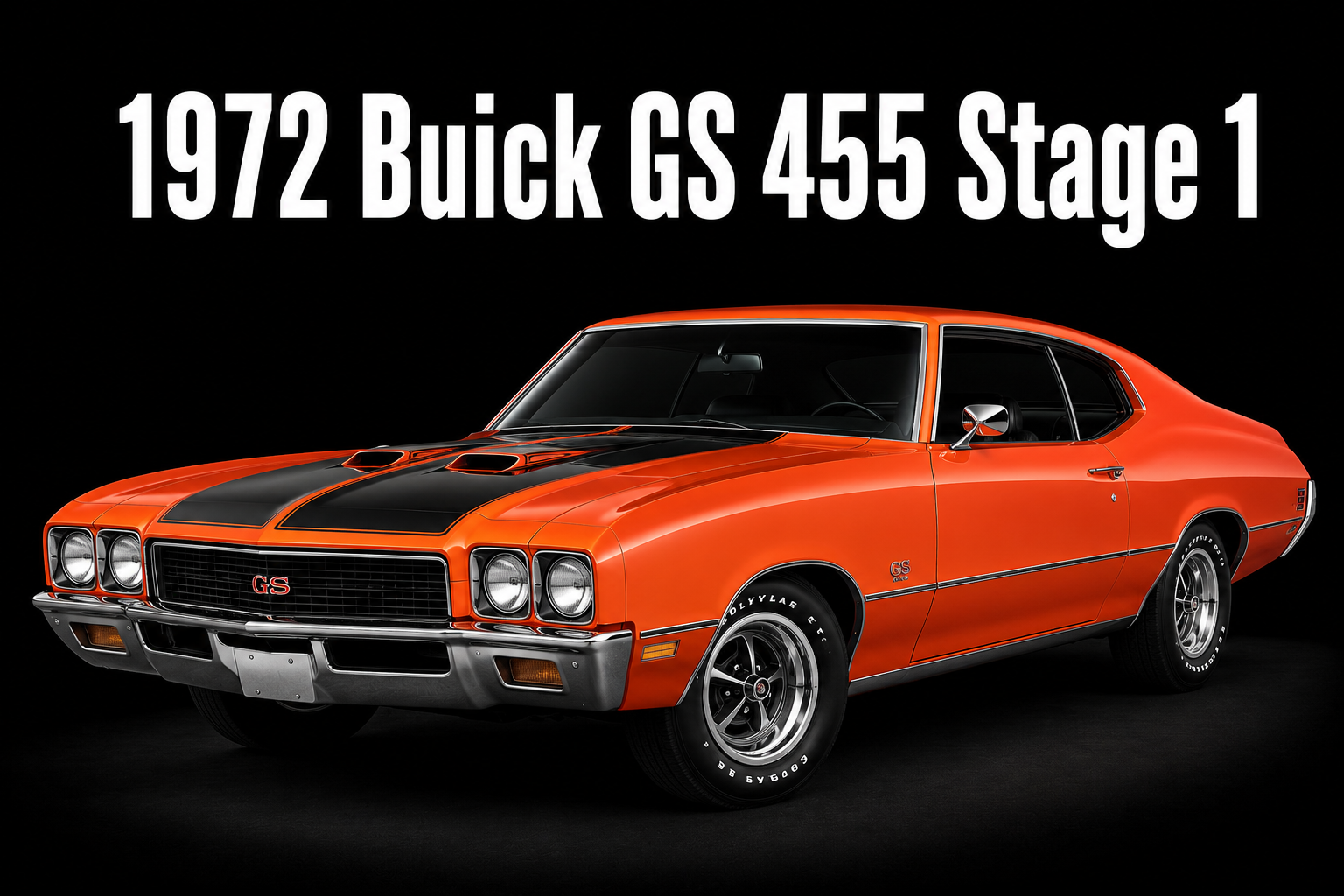 1972 Buick GS 455 Stage 1 Orange Muscle Car Wall Art