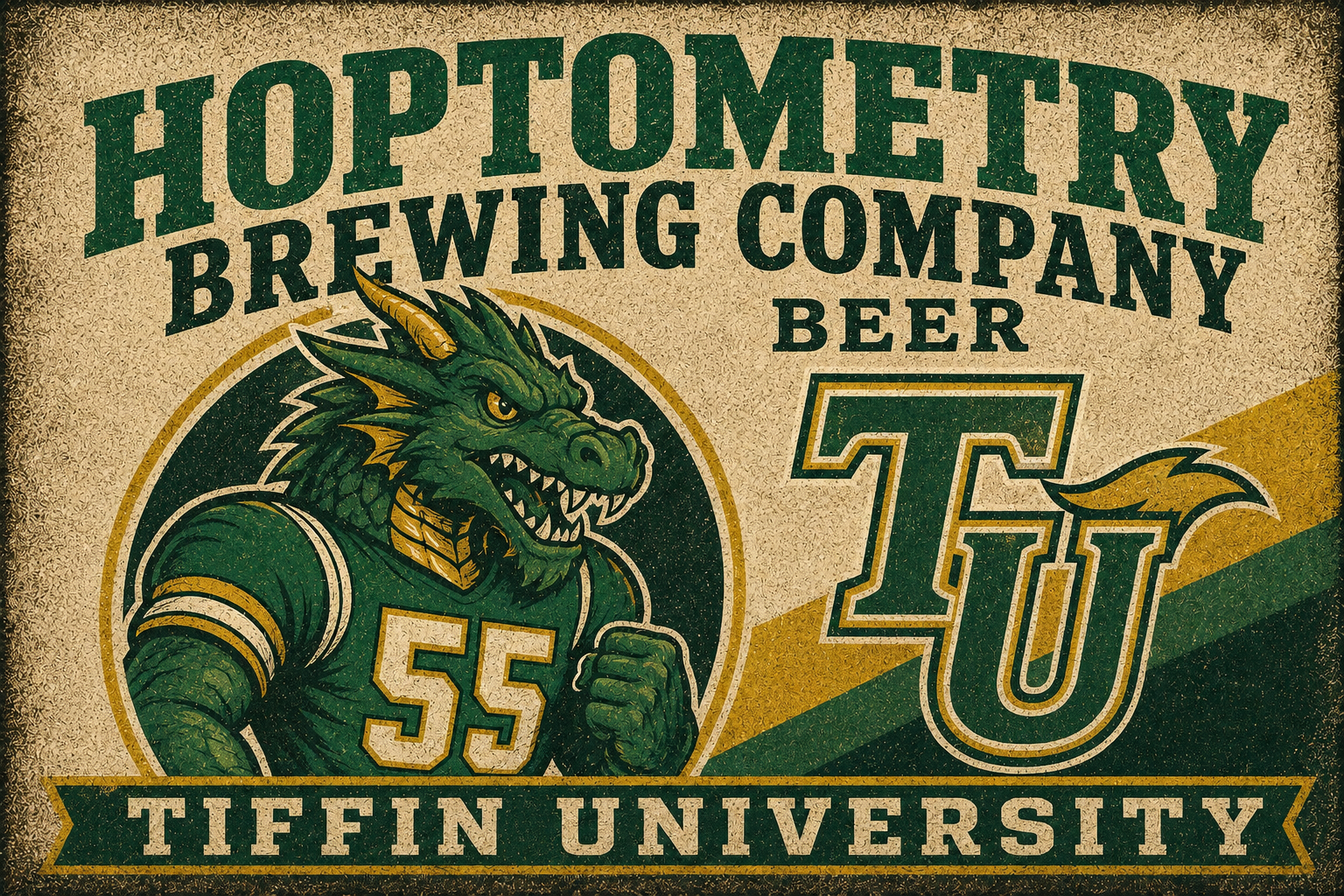 Tiffin University Dragon Hoptometry Brewing Company Wall Art