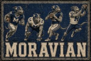 Moravian Football Dogs Vintage-Style Wall Art Print