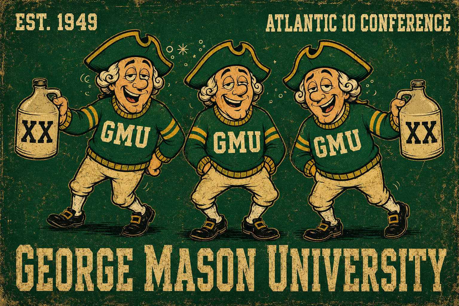 George Mason University Colonial Trio Vintage-Style Wall Art