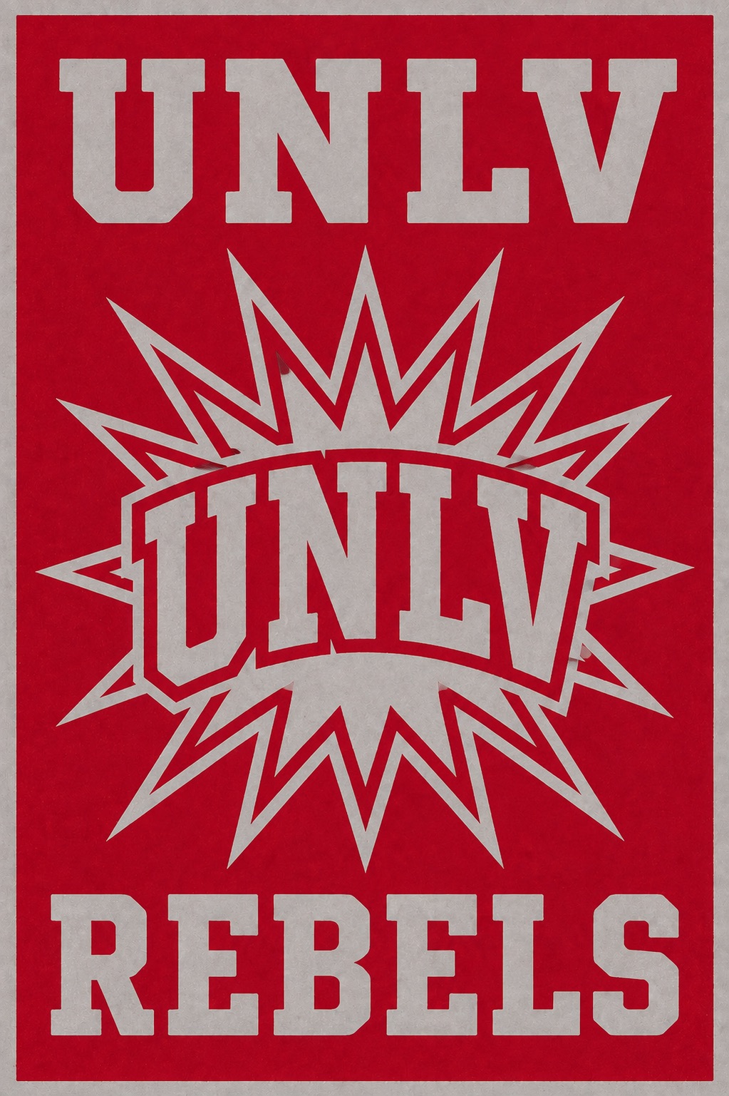 Red and Silver UNLV Rebels Graphic Wall Art