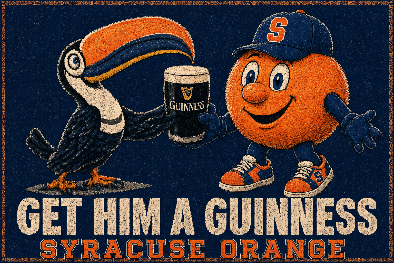 Syracuse Orange-Themed “Get Him a Guinness” Wall Art
