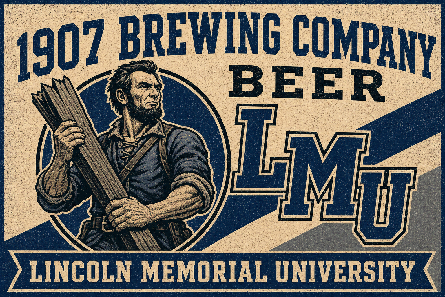 1907 Brewing Company Beer Lincoln Memorial University Wall Art