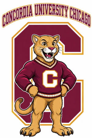 Concordia University Chicago Cougar Graphic Wall Art