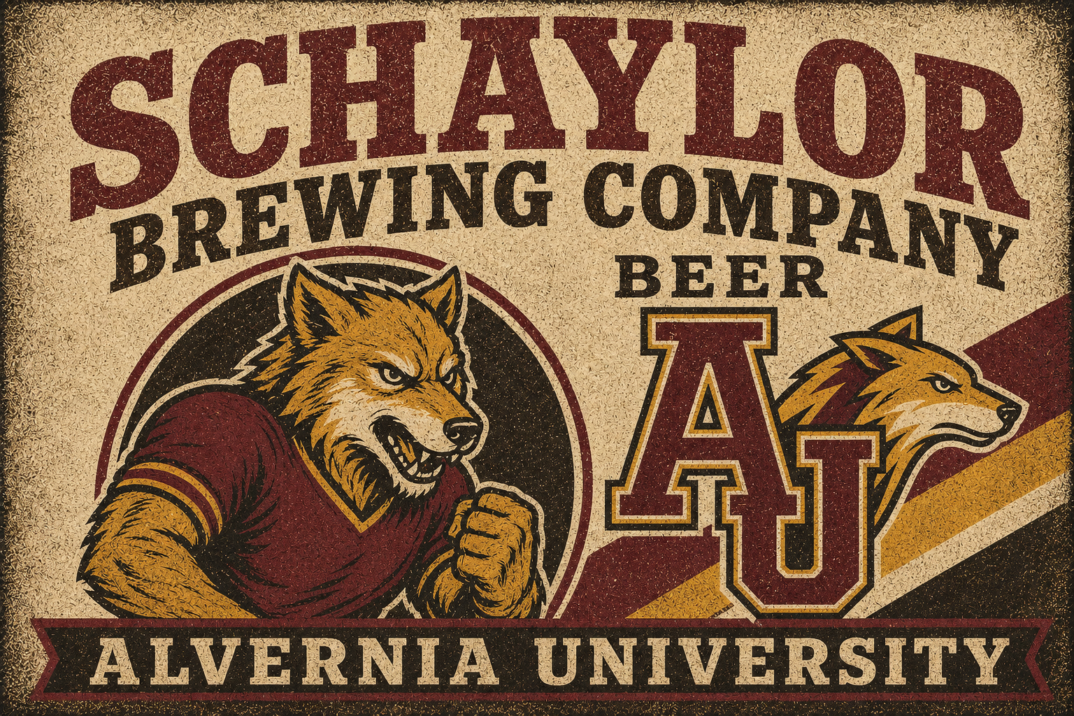 Schaylor Brewing Company Alvernia University Wolf Graphic