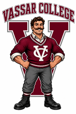 Vassar College-Inspired Maroon Character Graphic Wall Art
