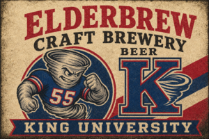 Elderbrew Craft Brewery UK King University Vintage Style Wall Art