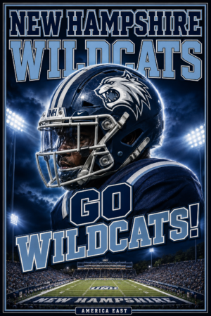 New Hampshire Wildcats Football Stadium Wall Art