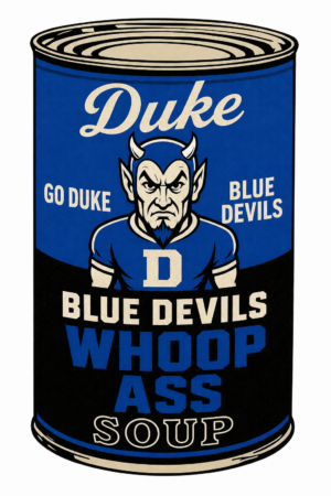 Duke Blue Devils Whoop Ass Soup Can Graphic Wall Art