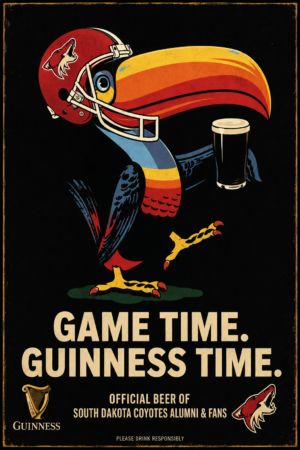 Game Time Guinness Football Vintage-Style Wall Art