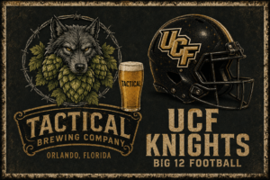 Tactical Brewing UCF Knights Football Wolf Wall Art