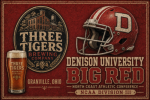Three Tigers Brewing Denison Big Red Vintage-Style Wall Art