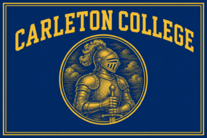 Carleton College Knight Navy and Gold Wall Art
