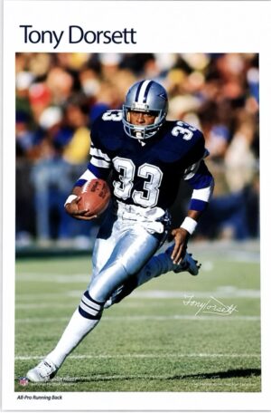 Tony Dorsett #33 Dallas Football Running Back Wall Art