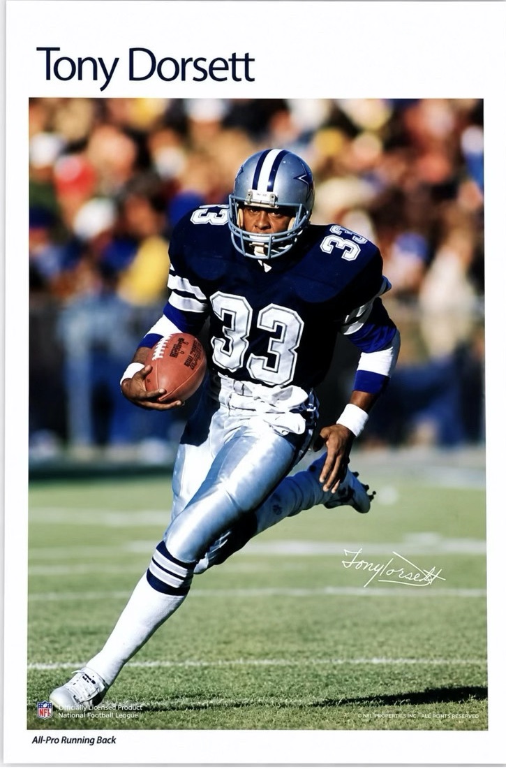 Tony Dorsett #33 Dallas Football Running Back Wall Art