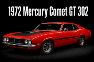 1972 Mercury Comet GT Red Classic Car Wall Art