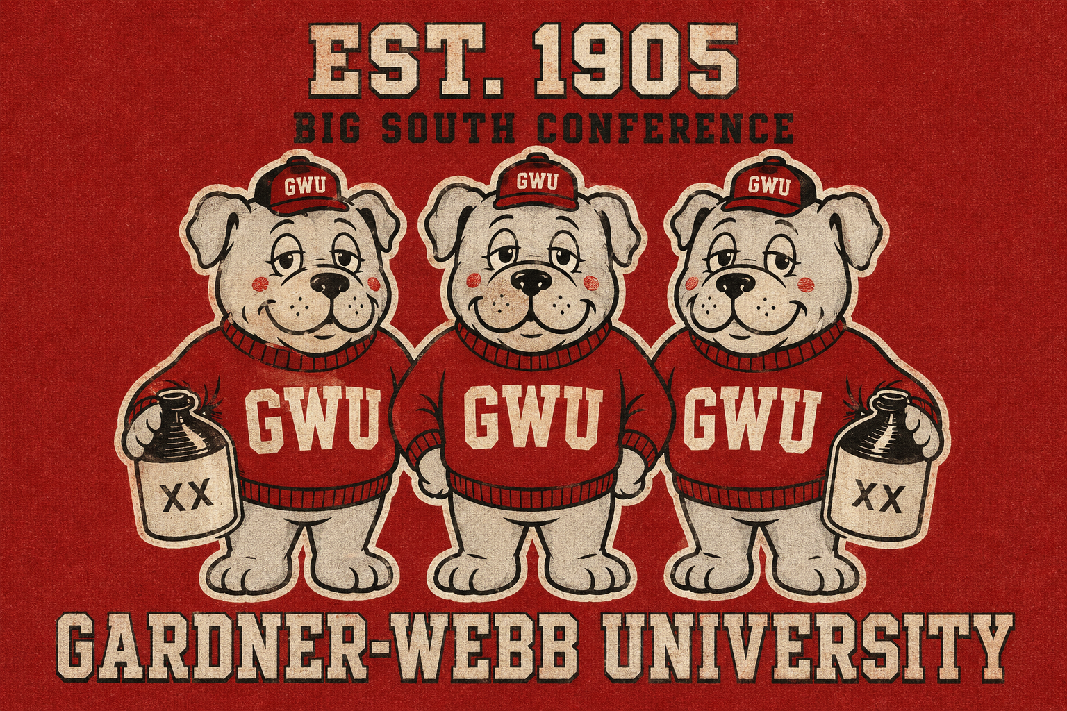 Garner-Webb University Bulldogs Big South Conference Graphic