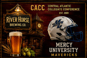 Mercy University Mavericks Football Brewery-Themed Wall Art