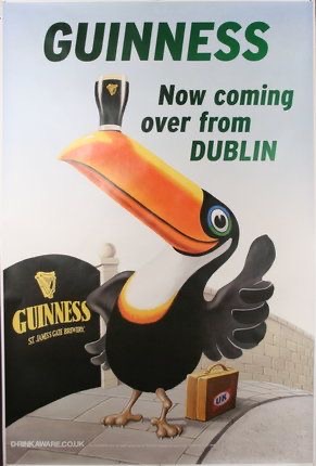 Guinness Duck “Now Coming Over From Dublin” Poster