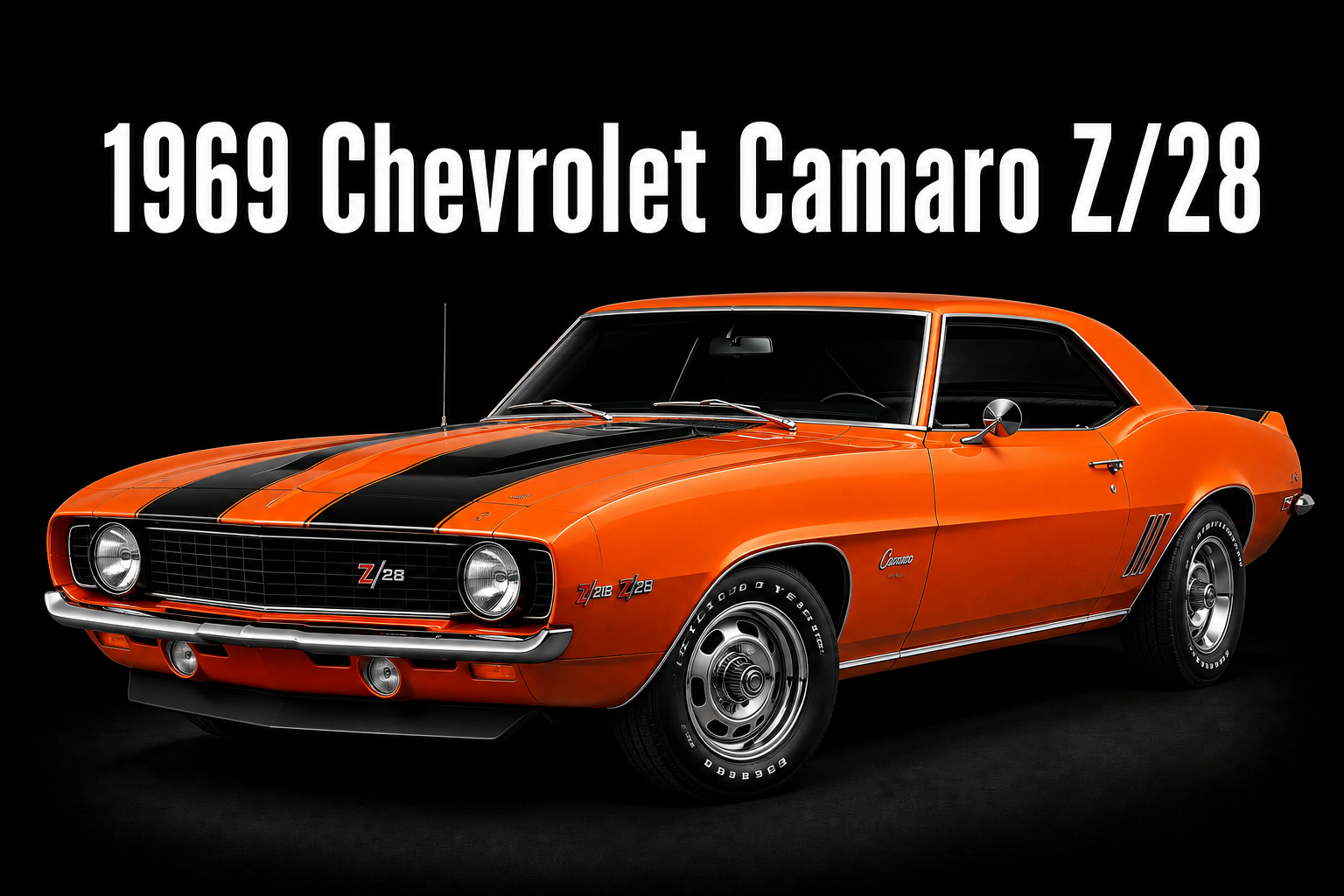 1969 Chevrolet Camaro Z/28 Orange Car Wall Art
