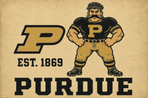 Purdue Vintage-Style Boilermaker Mascot Wall Art