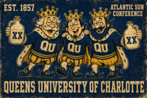 Queens University of Charlotte Three Kings Vintage-Style Wall Art