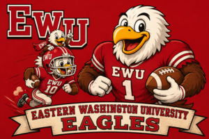 Eastern Washington Eagles Football Eagle Mascot Wall Art
