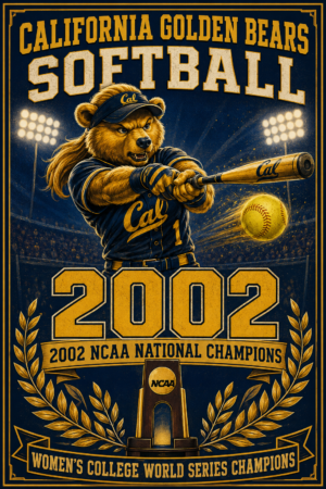 California Golden Bears Softball 2002 Championship Wall Art
