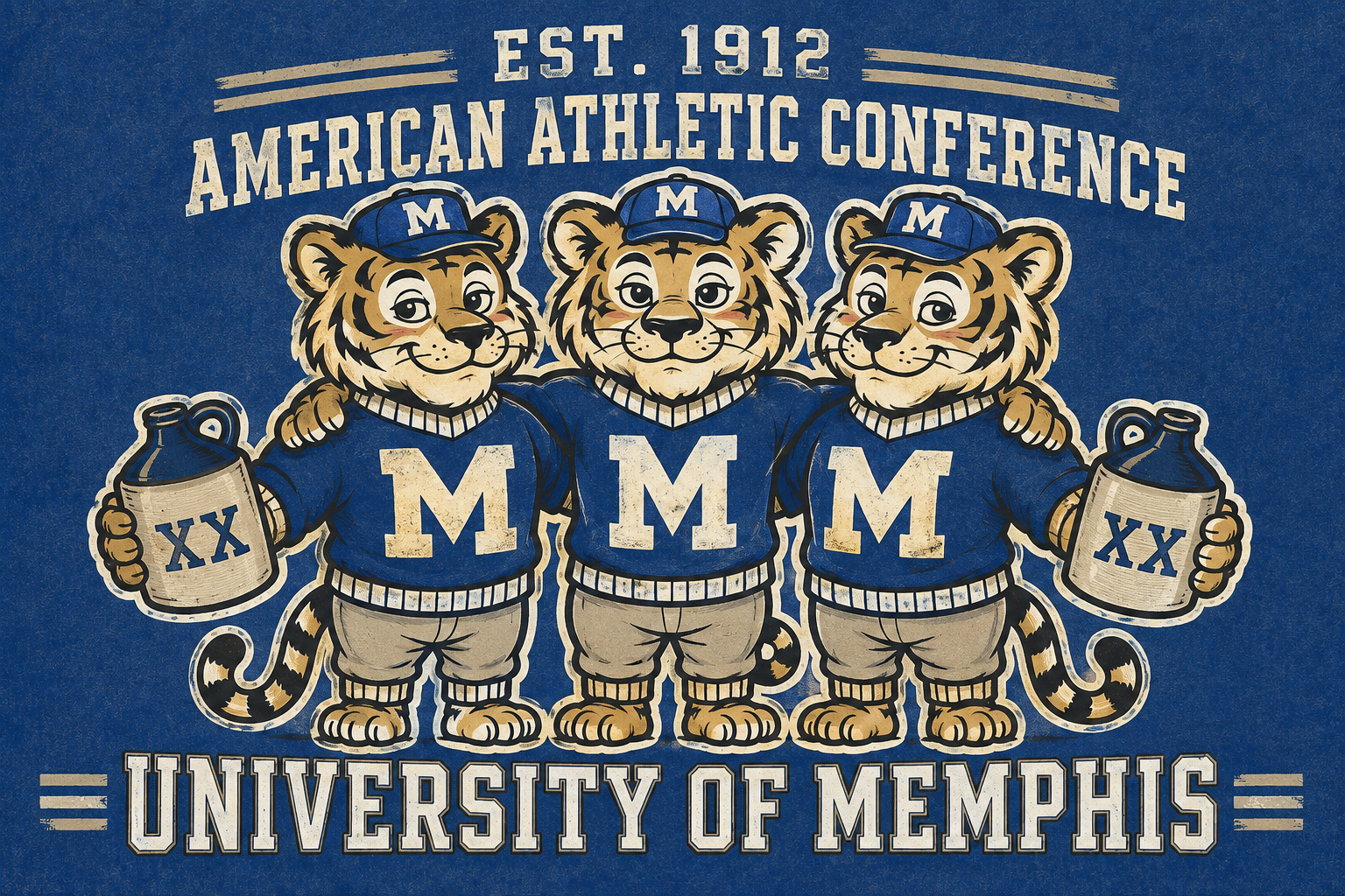 University of Memphis Tigers American Athletic Conference Graphic