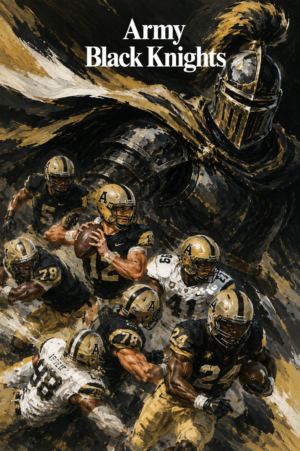 Army Black Knights Football Knight Wall Art