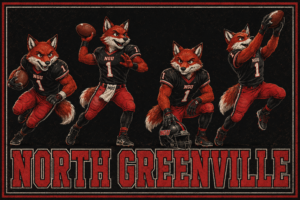 North Greenville Football Foxes Wall Art Print