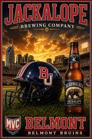 Jackalope Brewing Company Belmont Bruins Football Wall Art