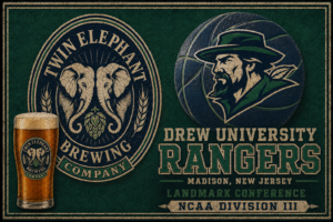 Drew University Rangers Twin Elephant Brewing Wall Art Print