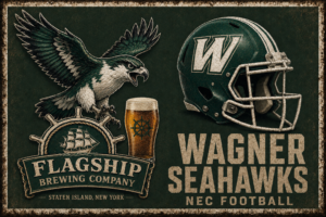 Wagner Seahawks Flagship Brewing Company Football Wall Art