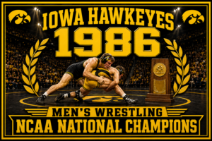 Iowa Hawkeyes 1986 Men's Wrestling Championship Wall Art