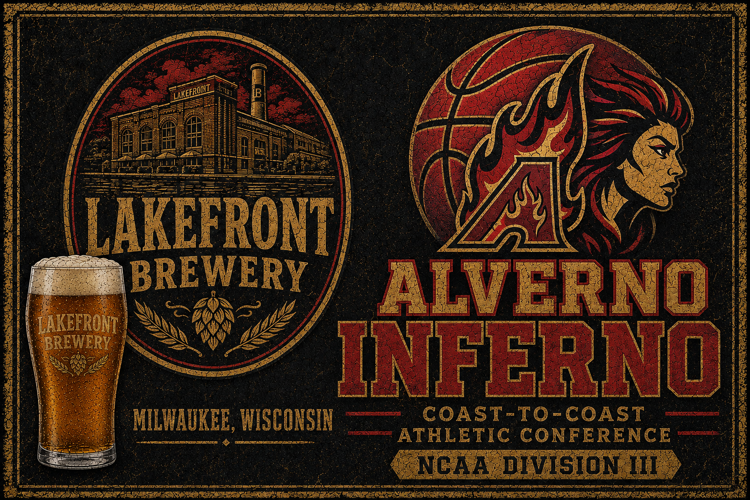 Lakefront Brewery Averno Inferno Milwaukee Vintage Wall Art