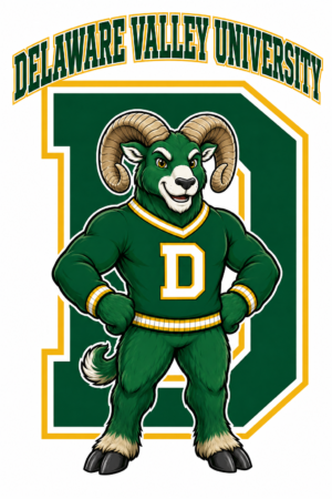 Delaware Valley University Ram Mascot Graphic