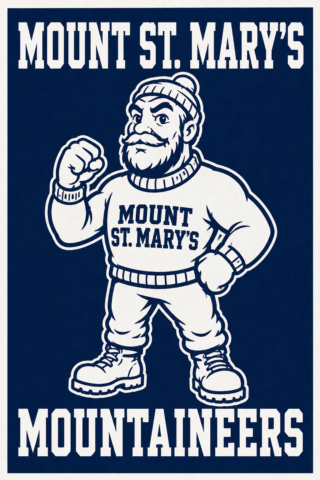 Mount St. Mary’s Mountaineers Mascot Wall Art Print
