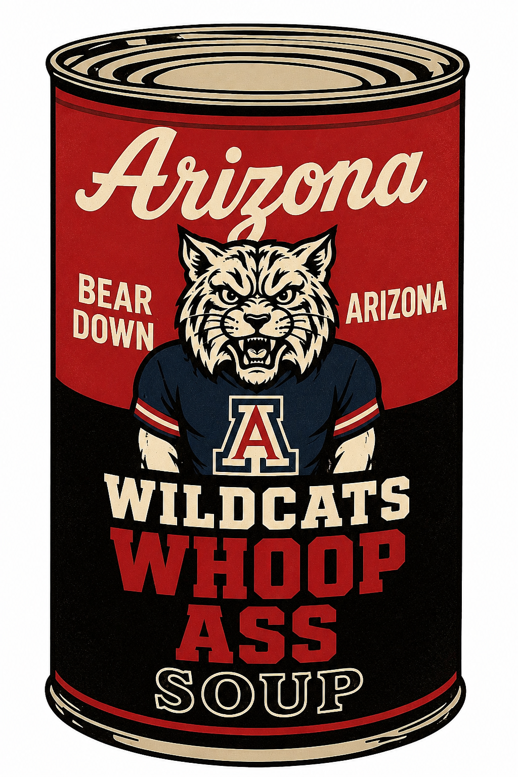 Arizona Wildcats Whoop Ass Soup Can Wall Art
