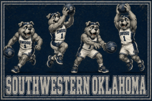 Southwestern Oklahoma Bulldog Basketball Wall Art
