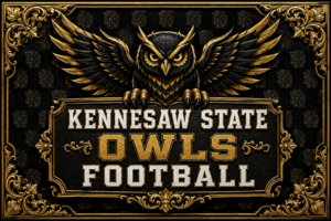 Kennesaw State Owls Football Black and Gold Wall Art
