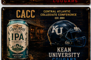 CACC Collegiate Sports Beer & Football Wall Sign