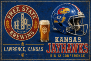 Kansas Jayhawks Lawrence Brewing Vintage-Style Wall Art
