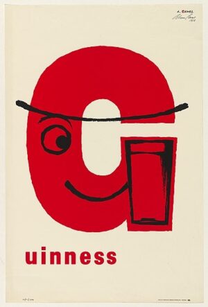 Abstract Red Guinness-Inspired Poster Design