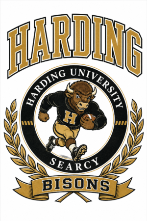 Harding University Bison Searcy Vintage-Style Wall Art