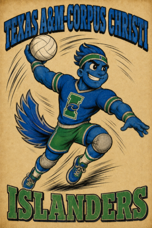 Texas A&M-Corpus Christi Islanders Volleyball Wall Art